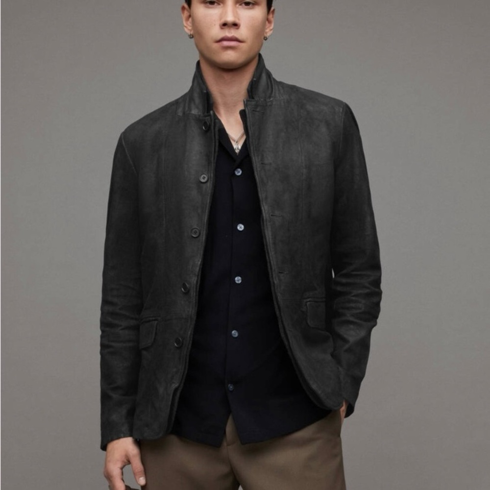 All Saints Aspen Suede Blazer - Picture 3 of 9